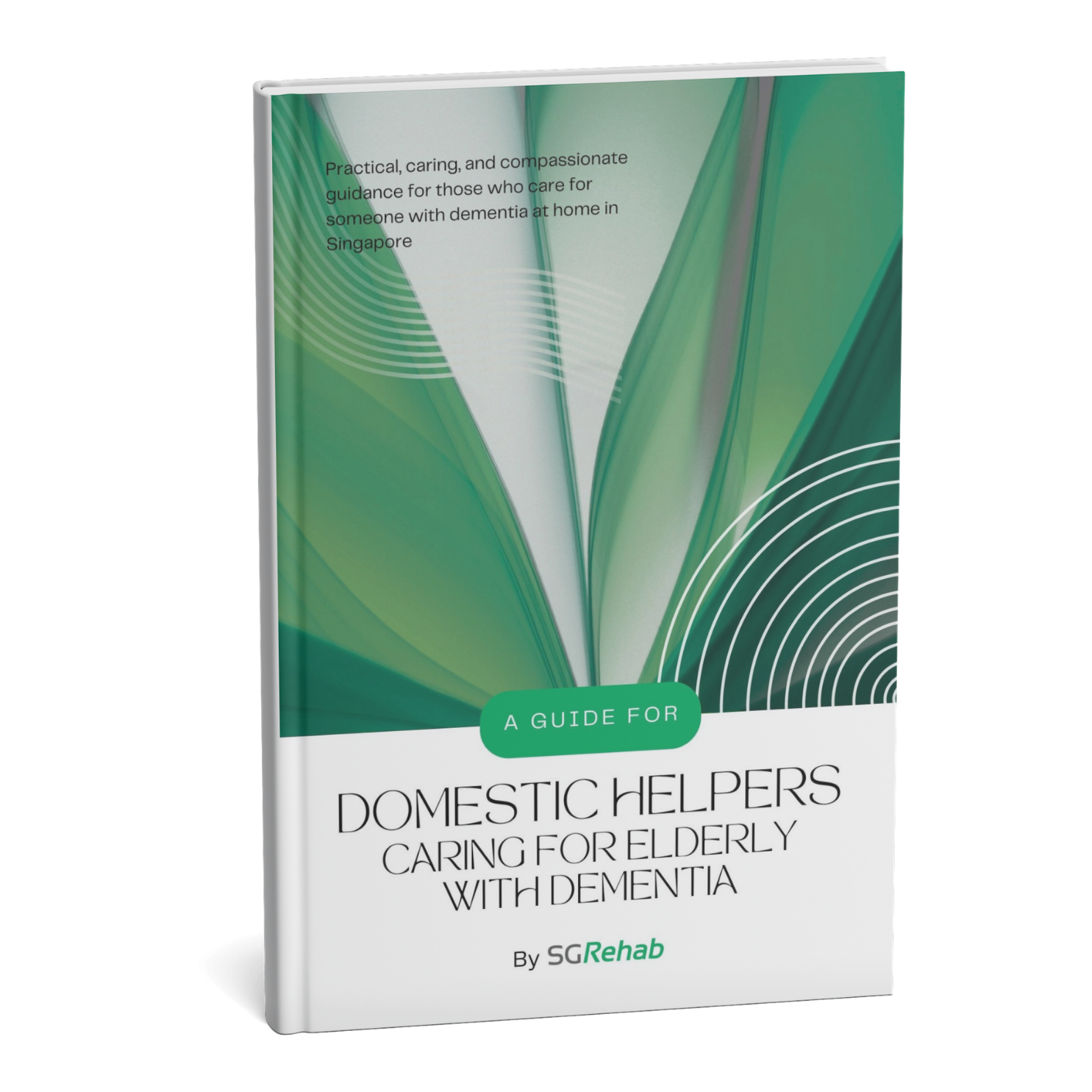 Book titled 'Domestic Helpers Caring for Elderly with Dementia' on a white background
